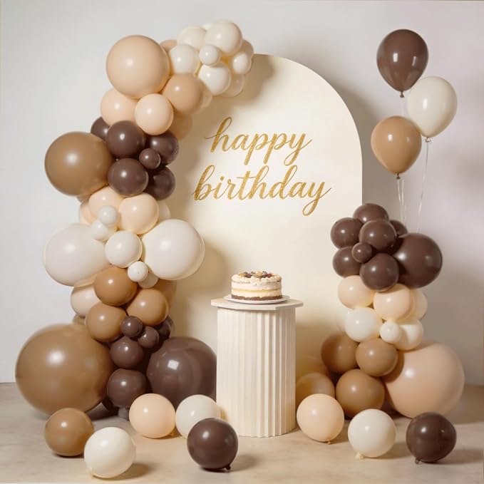 Brown Beige Nude Balloons Neutral Arch Kit, Party Decor. | Nude, coffee brown - Image 7