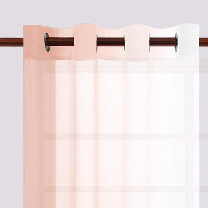 DWCN Ombre Faux Linen Sheer Curtains - Image 3