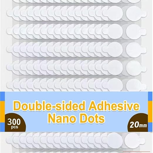 300Pcs Double Sided Adhesive Sticky Dots, Glue Clear Dots, Removable Mounting by LIZMSIE