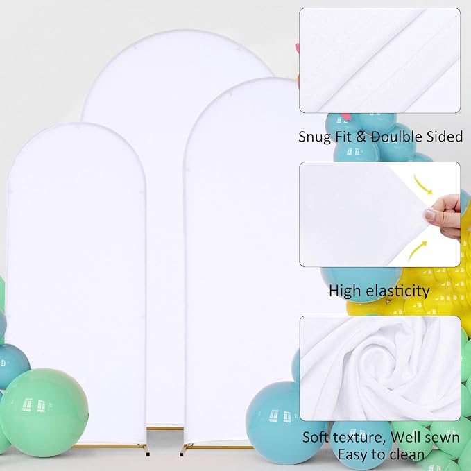 Vincidern Wedding Arch Backdrop Stand and Cover Set of 6, Baby Showers - Image 5