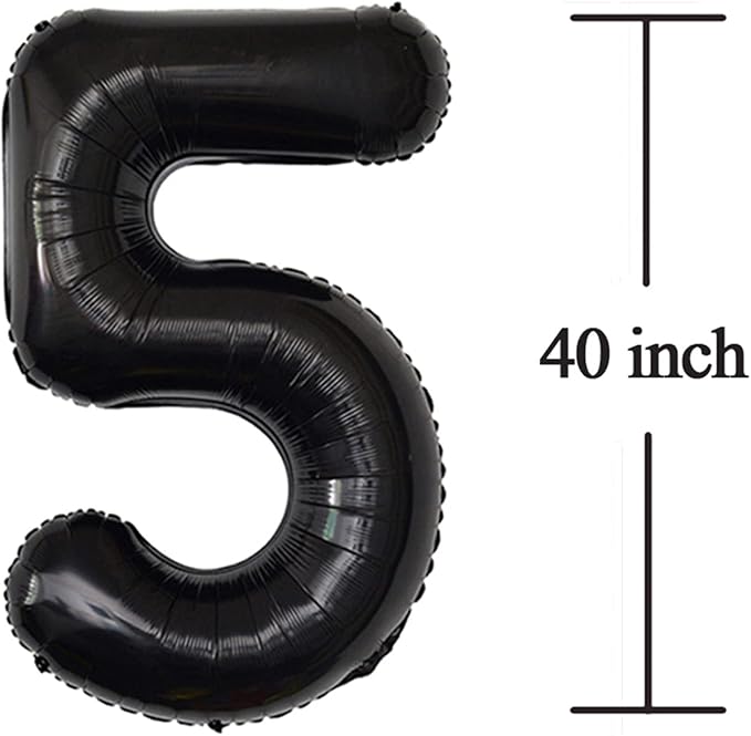 Black 50 Number Balloons Giant Jumbo Number 50 Foil Mylar Balloons - Image 3