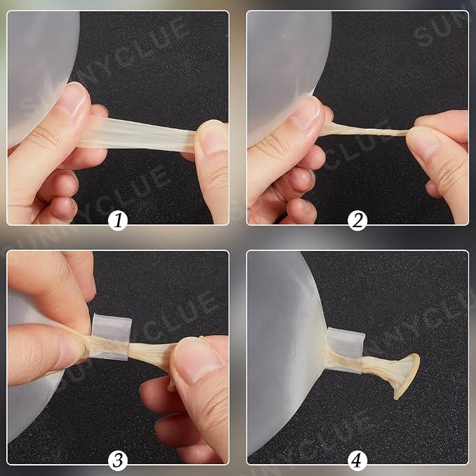 SUNNYCLUE 500Pcs Balloon Arch Clips Balloon Ties Balloon Tie Tool V Shape - Image 3