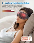 RENPHO Eye Massager with Heat, Christmas Birthday Gifts for Women Mom, FSA Eligible HSA Eye Mask for Migraine, Smart Sleep Mask for Dry Eyes Relax, Reduce Strain for Men Dad Her Him Grey