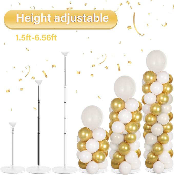 2 Sets Adjustable Balloon Column Stand Kit - Image 4