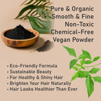 100% Organic Henna Hair Color – Natural, Chemical-Free Hair Dye for Rich, Vibrant Color & Gloss – Grey Coverage, Safe for All Hair Types, Vegan Non-Toxic, Herbal Hair Treatment (NATURAL BLACK)