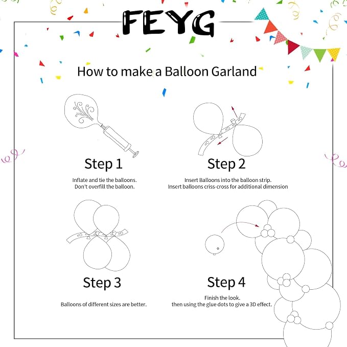 Blue Balloons Garland Arch Kit - Image 3