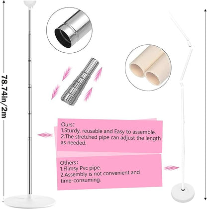 2 Sets Pink Black White Balloon Column Stand Kit - Image 7