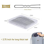 Hair Pins for Women, IKOCO 80pcs 2.75inch U Shaped Hair Pins with Storage Box, Black