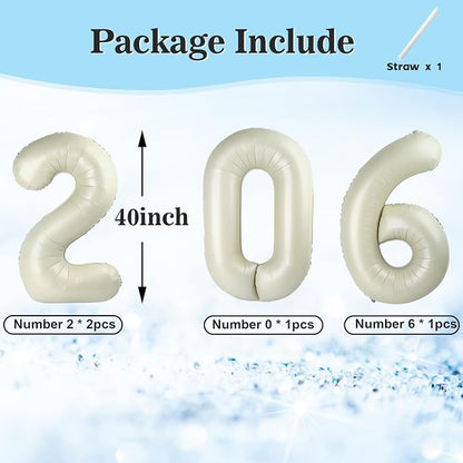 2026 Number Black Balloons 40Inch Balloon - Image 5