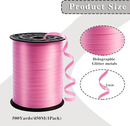500 Yard Premium Pink Curling Ribbon, Curling Ribbon - Image 2