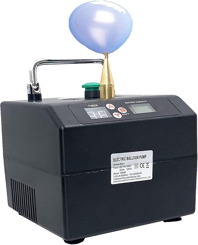 Electric Air Inflator Digital Timer Electric Balloon Inflator Machine, Portable by YILIKISS