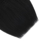 YoungSee Micro Beads Hair Extensions Human Hair Kinky Straight 22 Inch Black Microbead Hair Extensions Human Hair Black 50g Beaded Hair Extension Yaki 50s Invisible Microloop Remy Hair