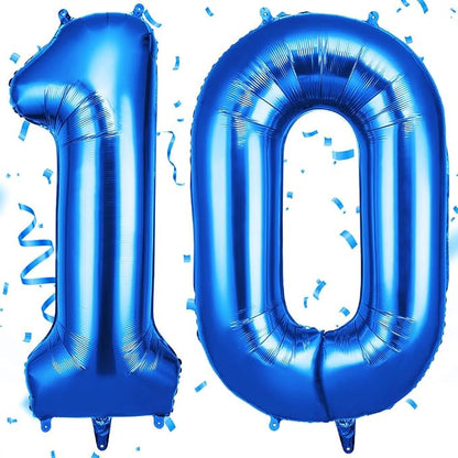 OFFCUP 40 Inch Blue Number 10 Balloon by OFFCUP