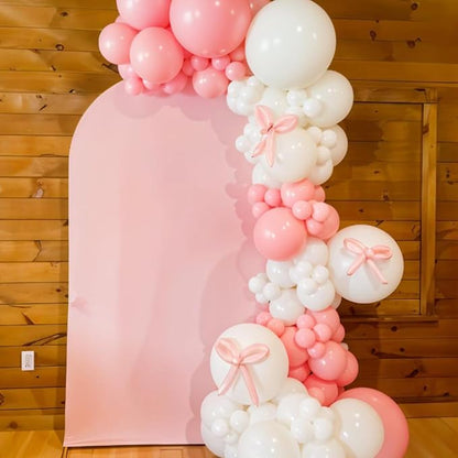 Pink Bow Balloons, Bow Printed Balloon Metallic Confetti Balloon - Image 8