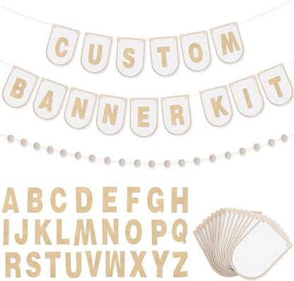 Hahafelt 125 Pcs Make Your Own Banner Kit Personalized Handmade Name Scallop by Hahafelt
