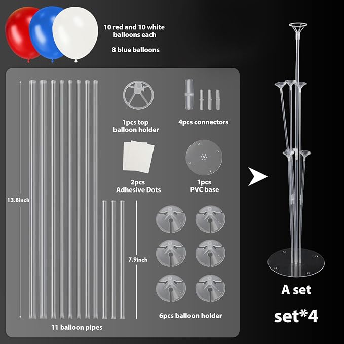 Voircoloria Balloon Stand Kit 4Sets - Image 2