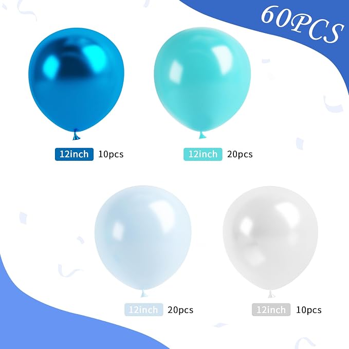 Teal Blue Clear Balloon - Image 2