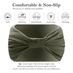 Artilady 7" Wide Headbands for Women Extra Large Stretchy Headwrap Soft Elastic Non Slip Head Bands Sports Yoga Running Hair Bands Boho Turban Hair Accessories 6 PCS