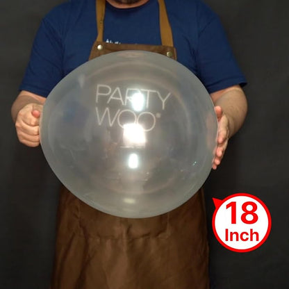 PartyWoo Clear Balloons 20pcs Transparent Latex Helium Balloons 18 Inch | - Image 2