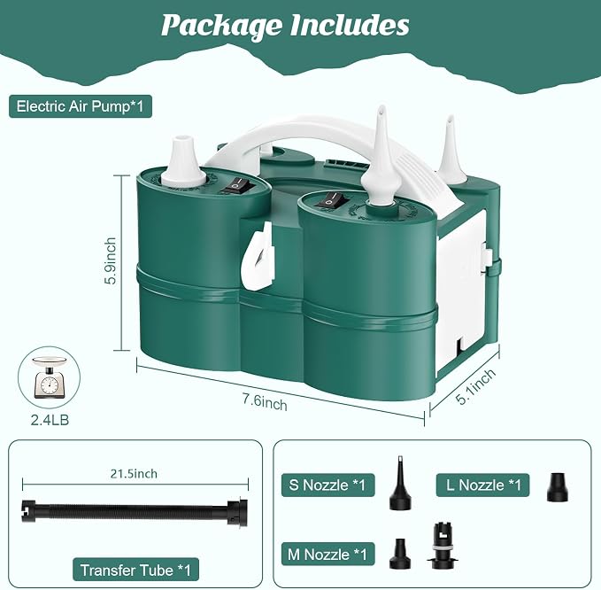 IDAODAN Electric Balloon Pump, Portable Electric Balloon Blower Machine - Image 6