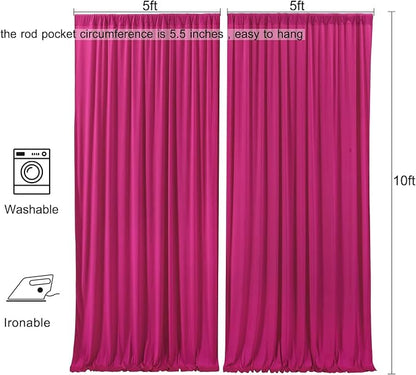 AK TRADING CO. 10 feet x 10 feet Polyester Backdrop Drapes Curtains Panels - Image 6