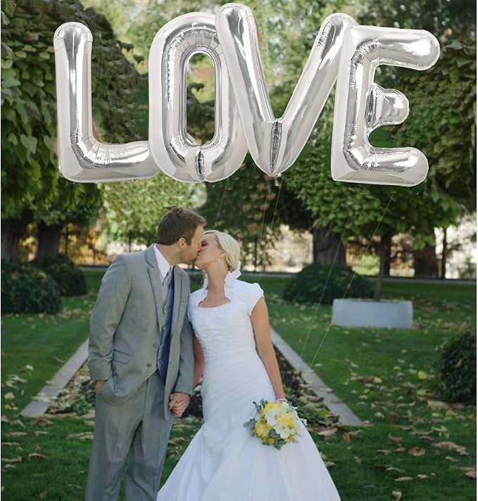 TONIFUL 40 Inch Large Silver Letter E Foil Balloons Alphabet Balloons | Giant - Image 5