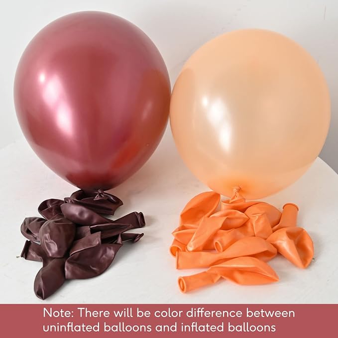 Balloons Burgundy Rose Gold, 60 Packs 12 Inches Wine Red Champagne Latex - Image 6