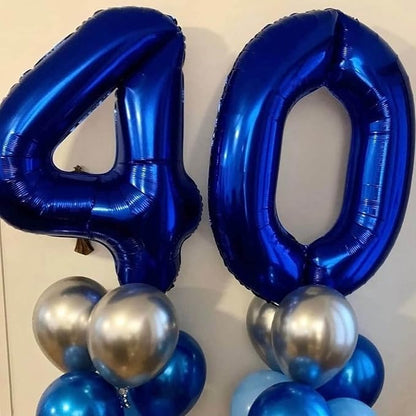 40 Inch Navy Blue 50 Number Balloons Giant Jumbo Huge 50 Foil Mylar Helium - Image 6