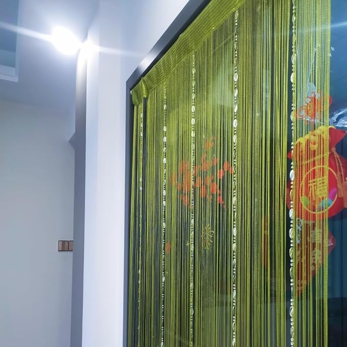 ave split 100cmX200cm Decorative Door String Curtain Beads Wall Panel Fringe - Image 3
