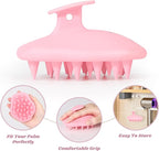 URTHEONE Scalp Massager Shampoo Brush for Hair Growth,Soft Silicone Scalp Scrubber Shower Brush for Women Men Kids Stress Relax&Scalp Exfoliator,Scalp Scrubber for Dandruff Removal (Pink)