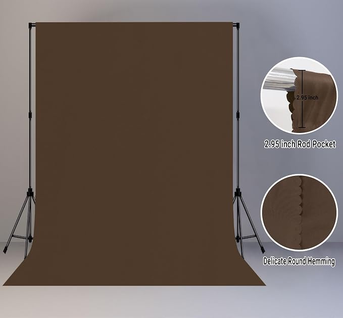 Brown Photography Backdrop for Photoshoot, Fabric 10x20ft | Polyester Studio - Image 2