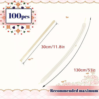 260 Balloons Clear Long Balloons 100 Pack Twisting Animal Balloon Thickening - Image 3
