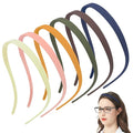 6 Pack No Pressure Headbands for Glasses Wearers - Flexible Non-Slip Hairbands, Matte Plastic with Teeth, for Women & Girls, Comfortable No Pressure, Ideal for Daily Use, Makeup & More