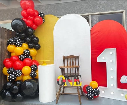 166Pcs Red Yellow Black Balloon Garland Arch Kit - Image 6