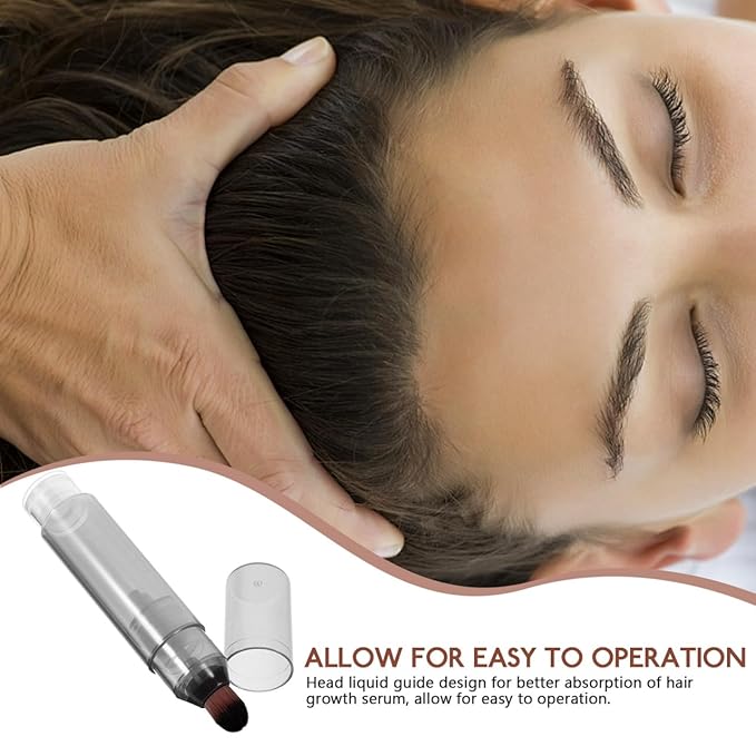 FRCOLOR Scalp Applicator Comb with Dropper and Brush for Precise Hair Oil Application Suitable for All Hair Types Compatible with Growth Serums and Scalp Treatments