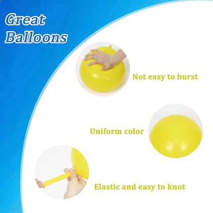 60pcs Blue and Yellow Balloons 12inch - Image 3
