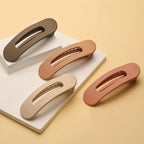 4 PCS Flat Claw Clips, Large Lay Flat Hair Clips for Women Girls, Strong Hold Non-slip Hair Claws for Thick Thin Hair (Matte 4)