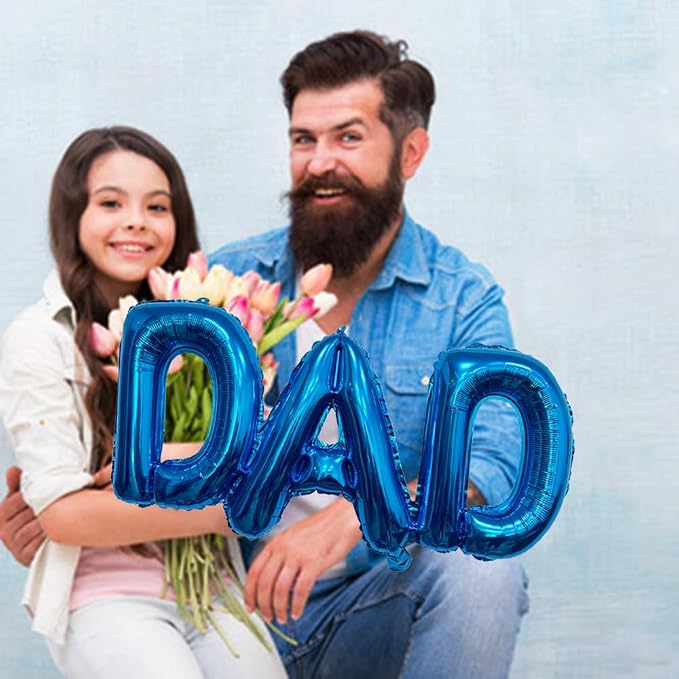 Blue Dad Balloons Letter Balloon Father's Day Balloon Conjoined Dad Foil - Image 6