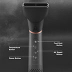 SRILabs StyleWrap Pro 7-in-1 Coanda Air Hair Multi Styler Dryer Brush in Gray with Negative Ions, Light Foldable Design, Quiet Brushless Motor, Aviation-Grade Aluminum, Memory Function