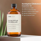 VINEVIDA Eucalyptus Essential Oil 16 oz - Undiluted Eucalyptus Oil - DIY Candle Scents for Candlemaking - Bulk Essential Oil for Soap Making Safe for Skin