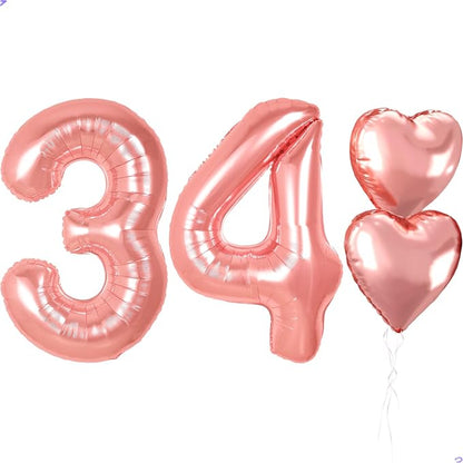 40 inch Rose Gold Birthday Balloons by Unknown