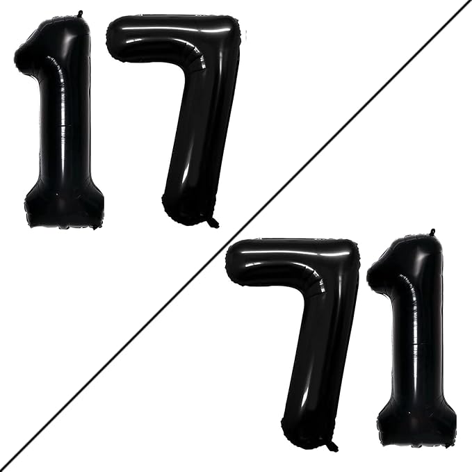 Number 17 Balloons for 17th Birthday Sweet 17 Party Decorations, 42 Inch Jumbo by GOER