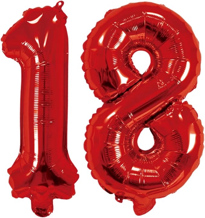 Number 18 Balloon Foil Mylar Balloons by YPSelected