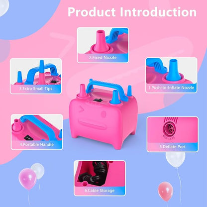 OWill Balloon Pump Electric, Balloon Inflator Electric Air Pump, Portable Dual - Image 2