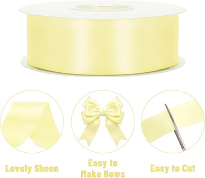 KINGLAKE Light Yellow Satin Ribbon - Image 3