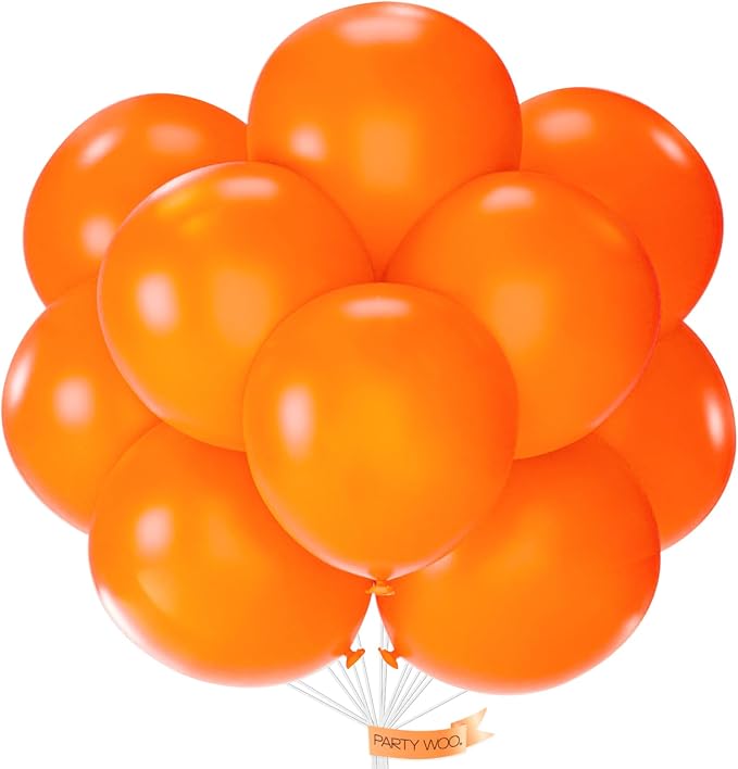 PartyWoo Orange Balloons 20pcs Fall Latex Helium Balloons 18 Inch | Birthday by PartyWoo