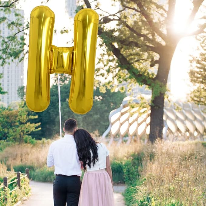 TONIFUL 40 Inch Large Gold Letter H Foil Balloons Alphabet Balloons | Giant - Image 4