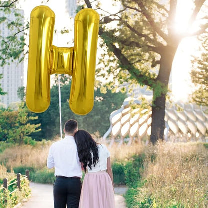 TONIFUL 40 Inch Large Gold Letter H Foil Balloons Alphabet Balloons | Giant - Image 4