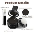 Instant Hairline Powder, Root Touch Up Hair Color for Gray Coverage and Thinning Hair, Root Cover Up Conceals Hair Loss & Bald Spots, Natural and Non-Greasy Hair Color for Women & Men, Black