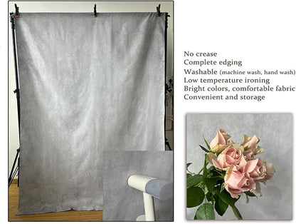 6x9ft Grey Portrait Photography Backdrops Solid Texture Abstract Photo - Image 5
